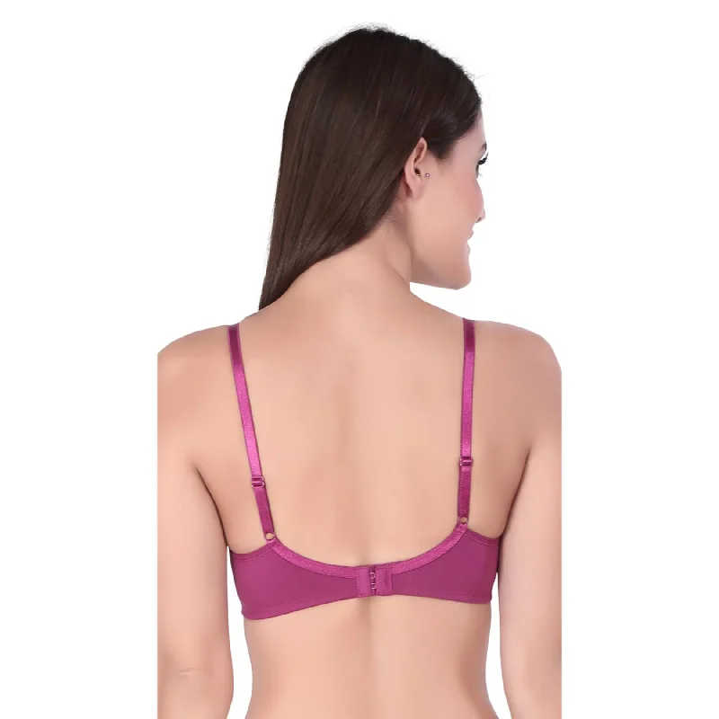 Medium Coverage Non Padded Non wired Cross Over Seamless Bra-CB-402