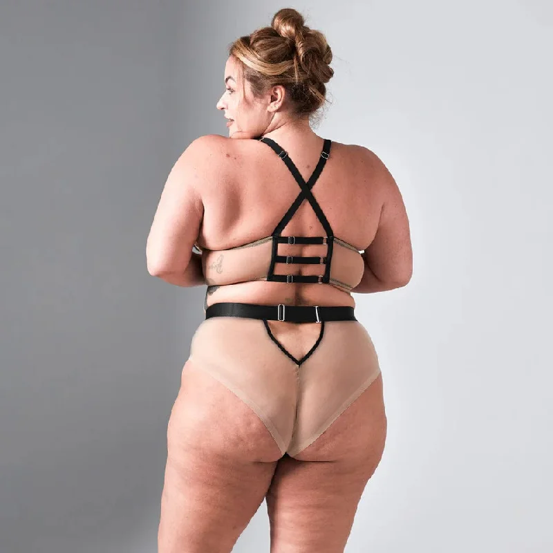 Medusa Bralette - Black and Butterscotch