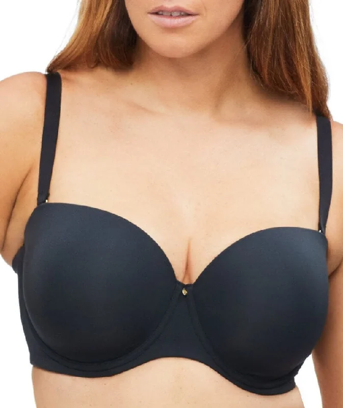 Nancy Ganz Body Define Strapless Full Cup Contour Bra - Black