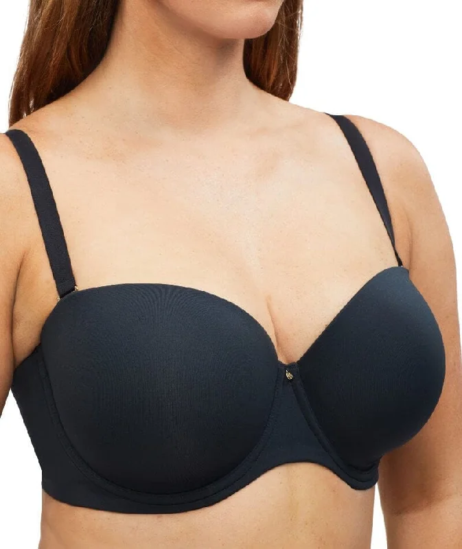 Nancy Ganz Body Define Strapless Full Cup Contour Bra - Black