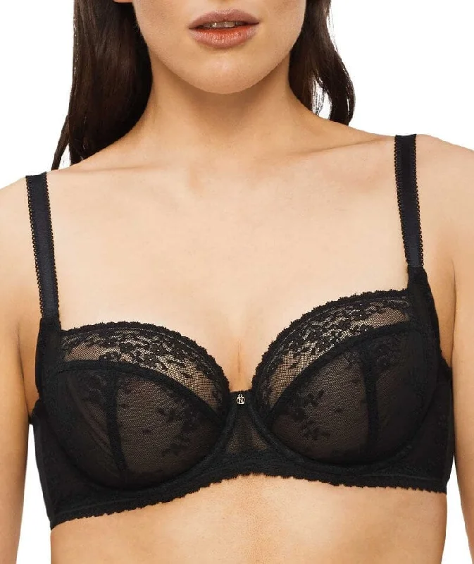 Nancy Ganz Jasmine Balconette Underwire Bra - Black