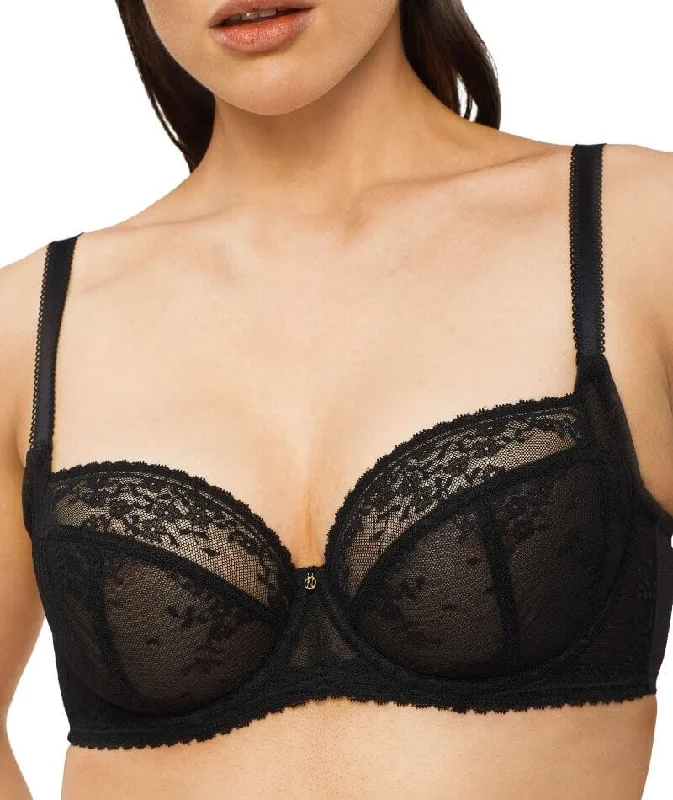 Nancy Ganz Jasmine Balconette Underwire Bra - Black