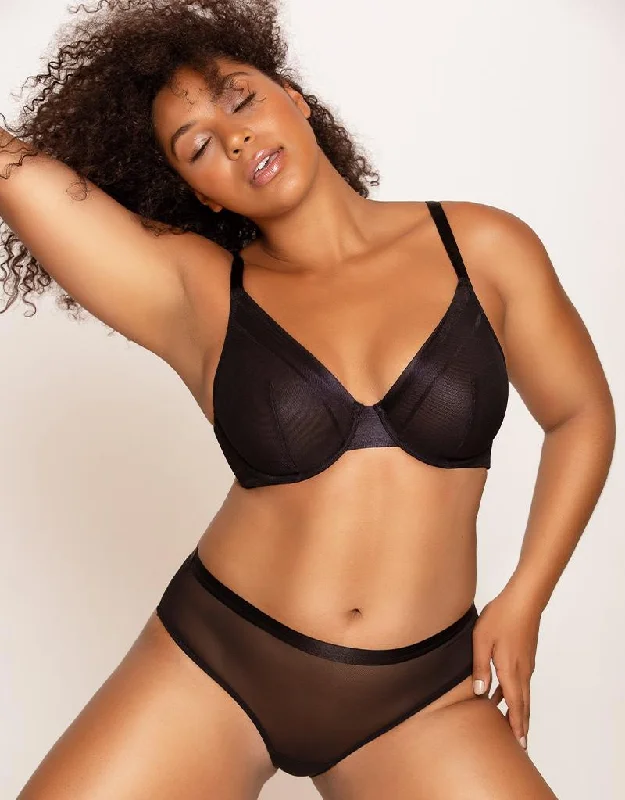 Parfait Maya Unlined Plunge Bra Black