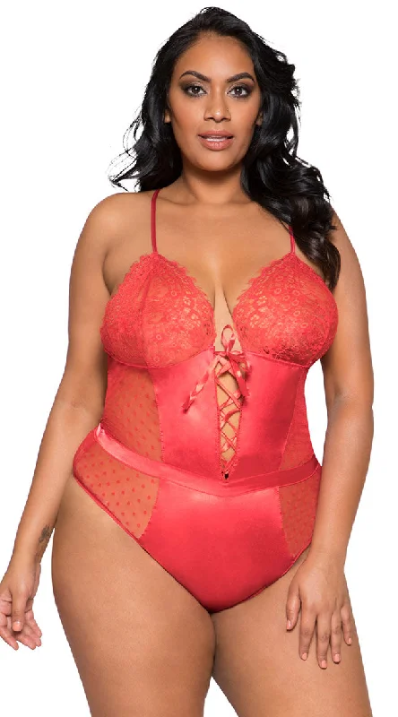 Plus Size Dotted Glam Teddy