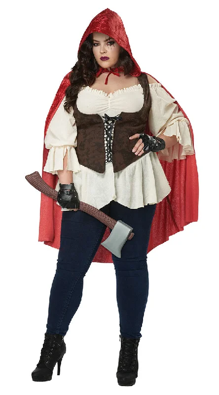 Plus Size Red Hooded Wolf Slayer Costume