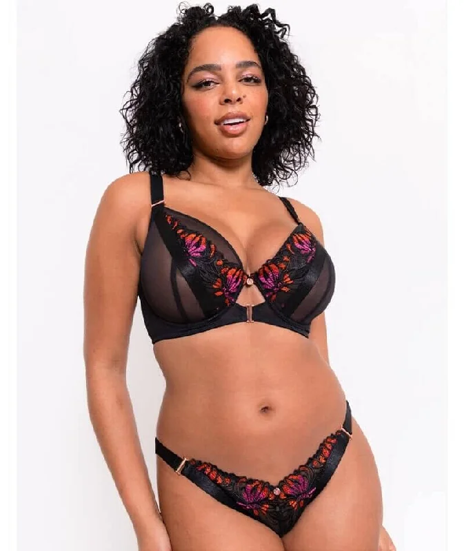 Scantilly Mesmerise Plunge Bra - Black Multi