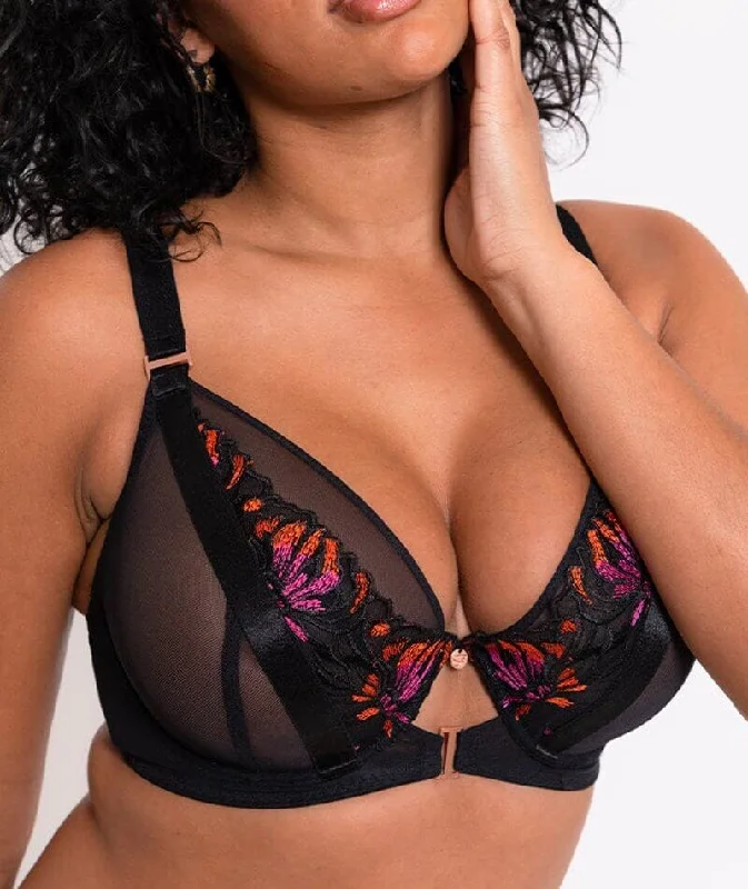 Scantilly Mesmerise Plunge Bra - Black Multi