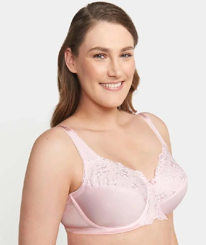 Triumph Embroidered Minimizer Bra - Baby's Cheek