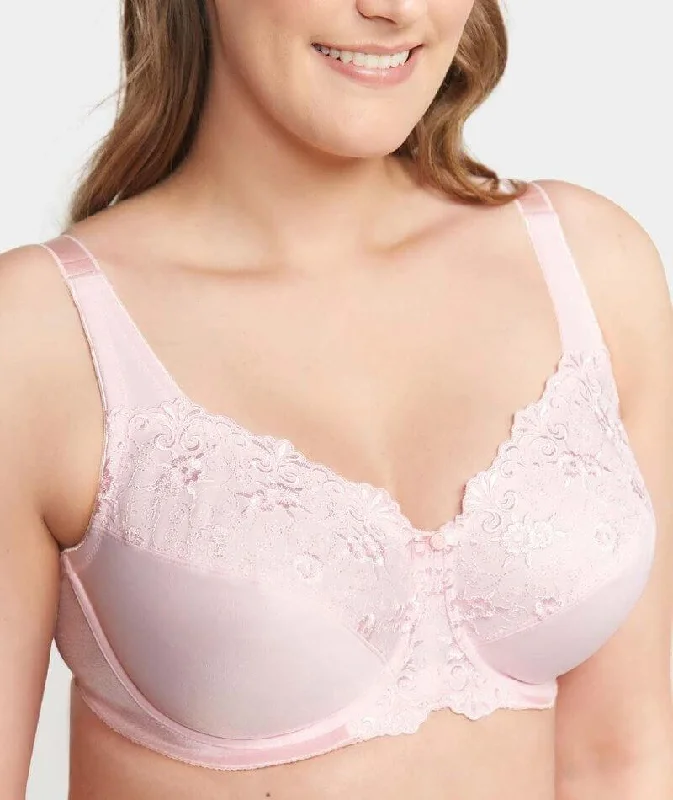 Triumph Embroidered Minimizer Bra - Baby's Cheek