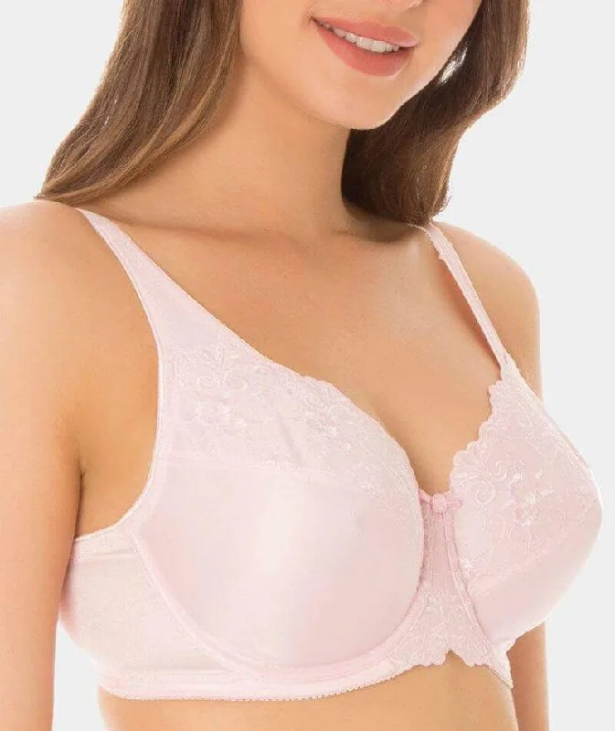 Triumph Embroidered Minimizer Bra - Baby's Cheek