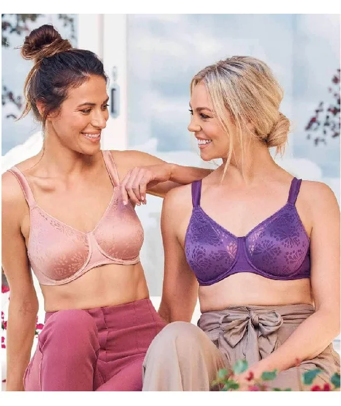 Triumph Lacy Minimizer 2 Pack Bra - Purple/Brown