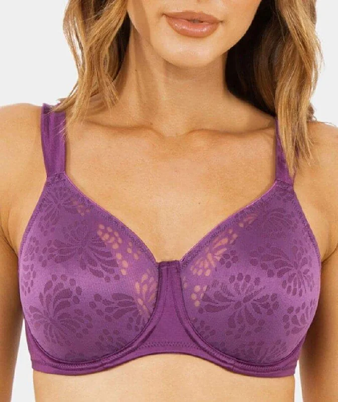 Triumph Lacy Minimizer 2 Pack Bra - Purple/Brown