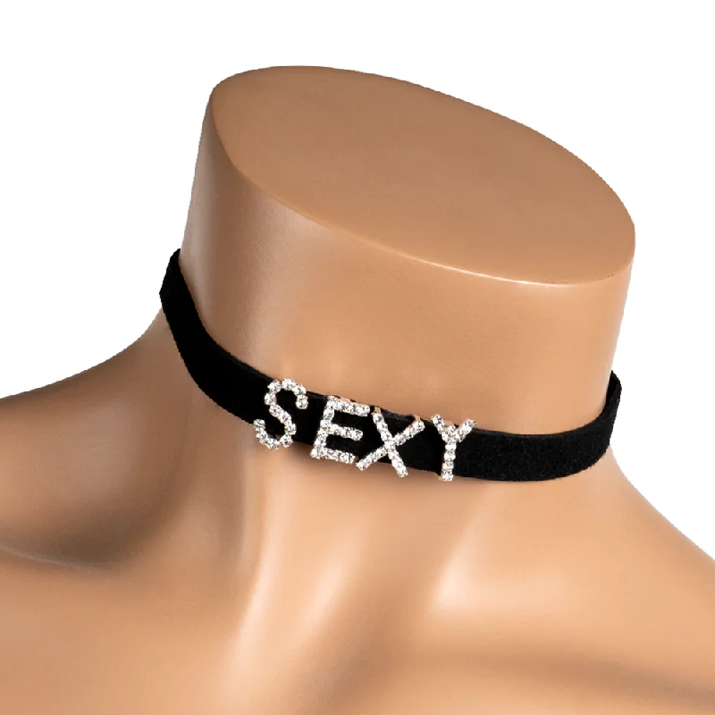 Western Fashion Sexy Diamante Letter Choker