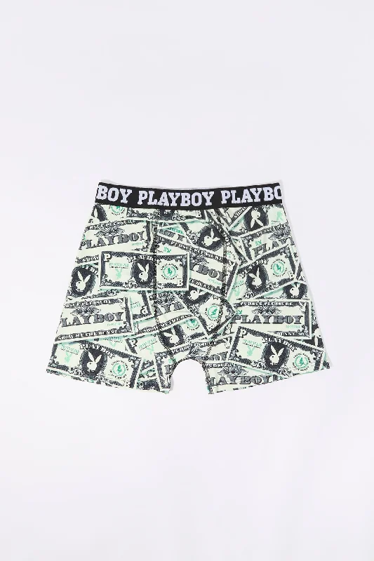 Money Playboy Print Boxer Brief