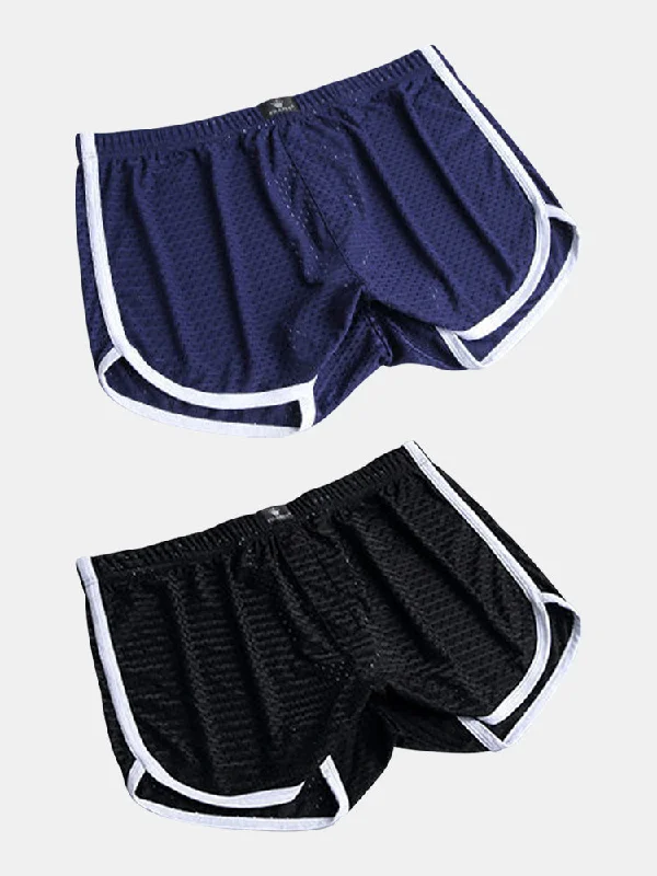 2 Pack Loose Home Underwear Breathable Mesh Shorts