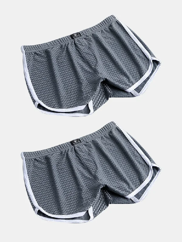 2 Pack Loose Home Underwear Breathable Mesh Shorts