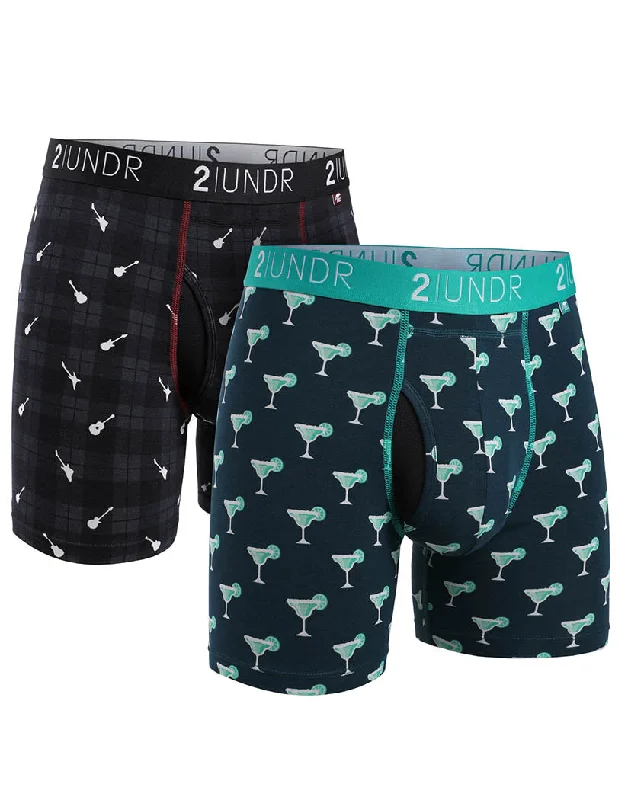 2UNDR Swing Shift Boxer Brief 2 Pack Margaritas/Rockin' Plaid 2U012B