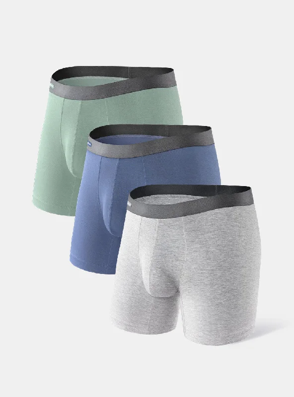 3 Pack Soft Bamboo Rayon Boxer Briefs