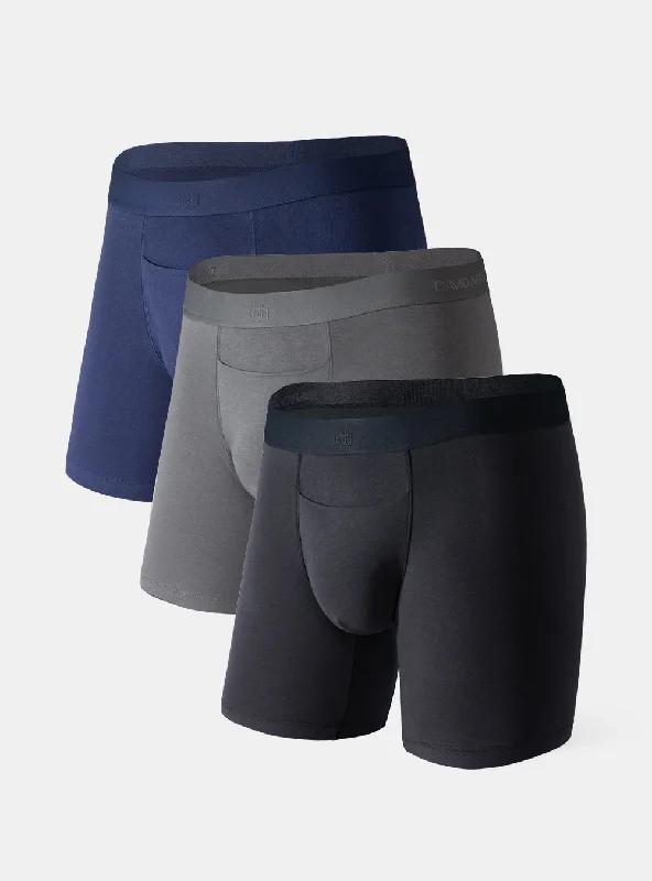 3 Packs Super Soft Cotton Boxer Briefs