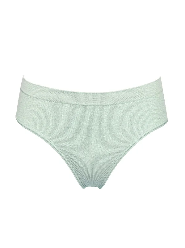 Women's Ribbed Brief,Light Green