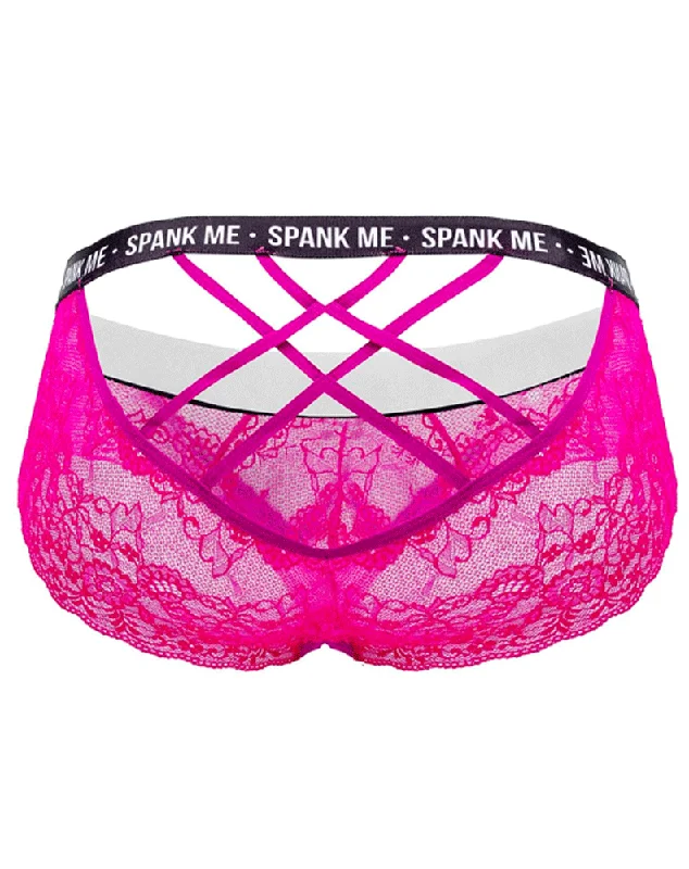 Candyman 99615x Spank Me Lace Briefs Pink