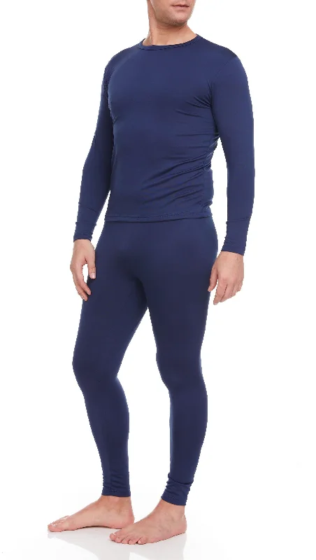 Winter Essentials: Trendy Men's Thermal Wear Sets -(Navy)