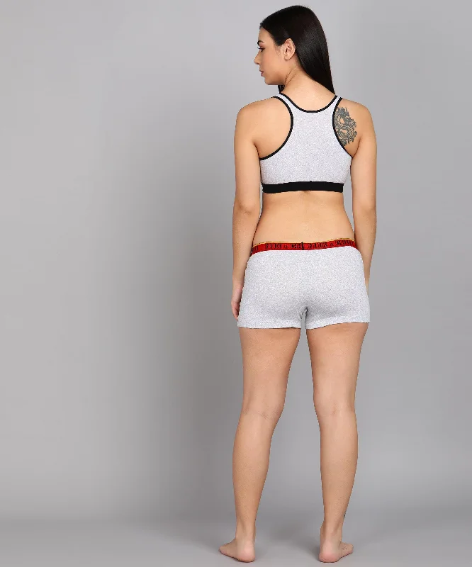 Womens FLIXCHILL Boys Shorts 2Combo (White Melange)