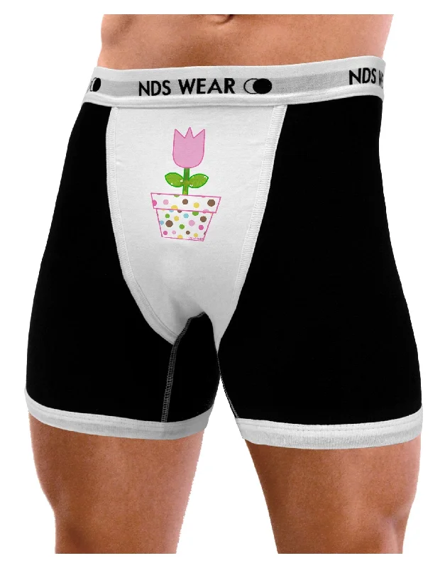 Easter Tulip Design - Pink Mens Boxer Brief Underwear by TooLoud