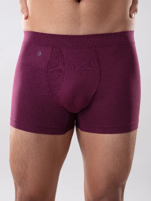 Anti Odor Cotton Tencel Cooling Trunk - Plum