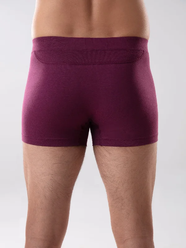 Anti Odor Cotton Tencel Cooling Trunk - Plum