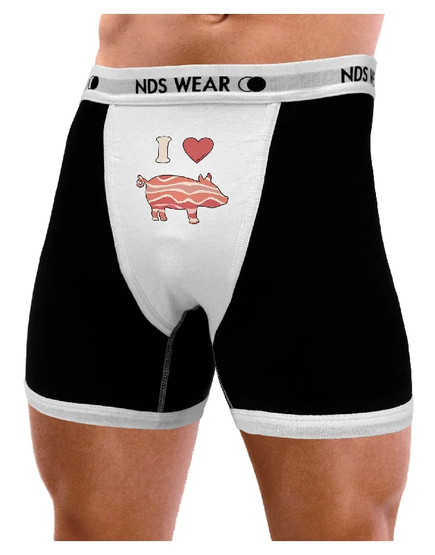 I Heart My Bacon Pig Silhouette Mens Boxer Brief Underwear by TooLoud