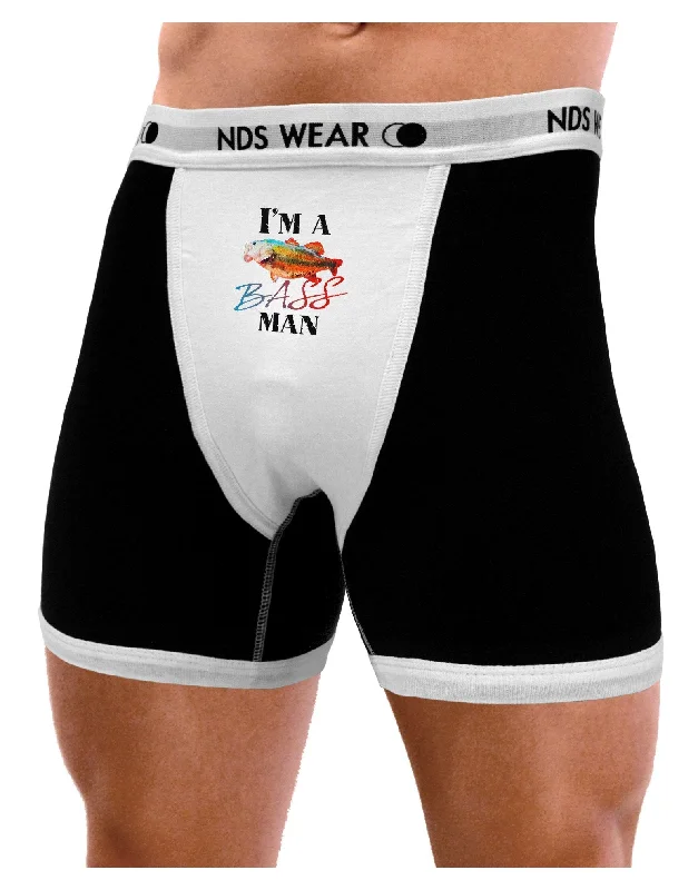 I'm A Bass Man Watercolor Mens Boxer Brief Underwear