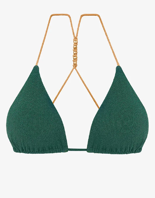 Paige T Back Bikini Top - Jasper Green