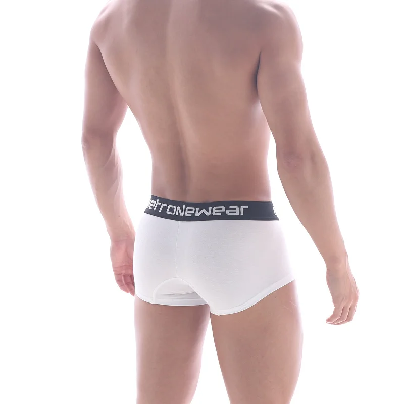 [M2W] Cotton Short Boxer Solid White 7Inch (3022-S00)