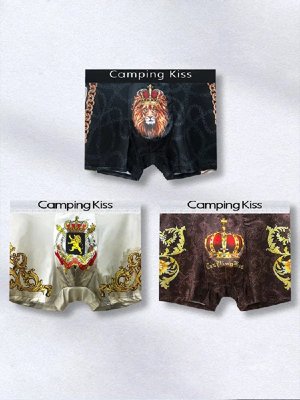 Men's Ice Silk Cartoon Breathable Trunks