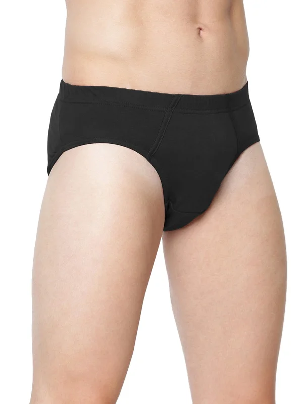 Mens Soft Stretchable Black Inner Elastic Brief Suriya (2 PCs Pack)