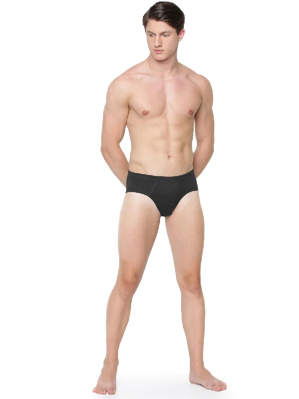 Mens Soft Stretchable Black Inner Elastic Brief Suriya (2 PCs Pack)