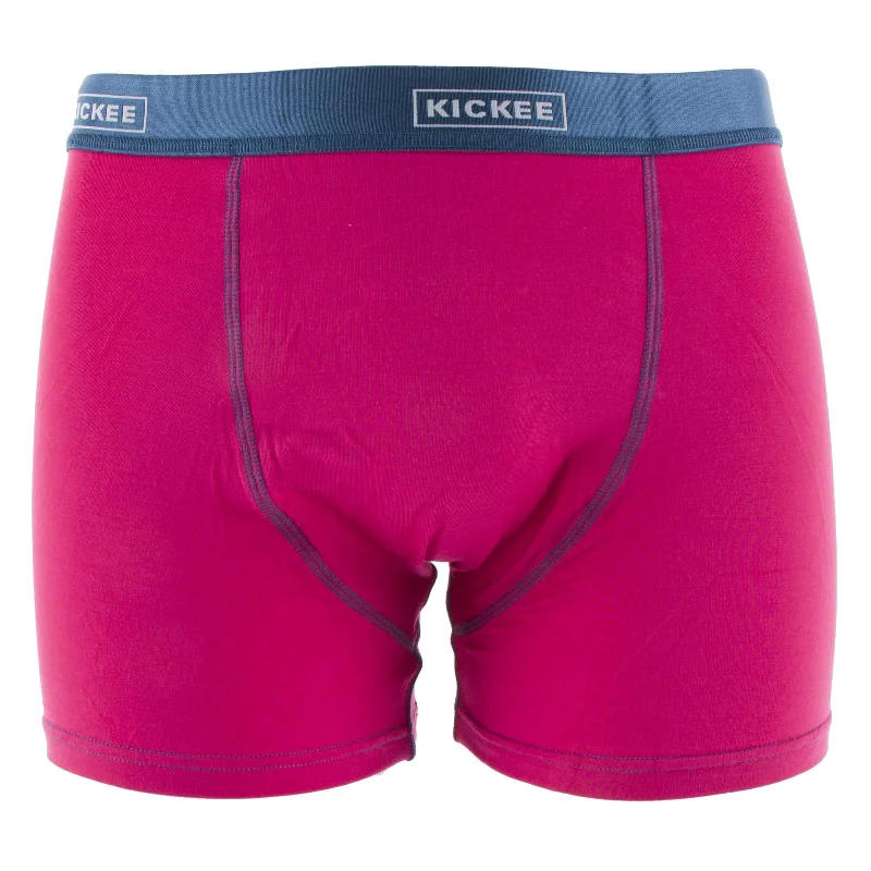 Men's Solid Boxer Brief in Prickly Pear with Twilight