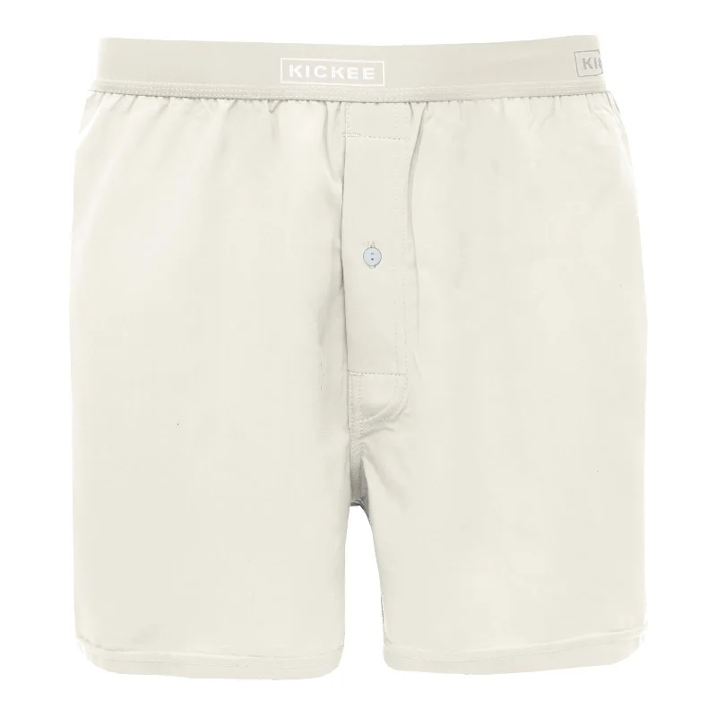 Men's Woven Boxer Shorts in Natural