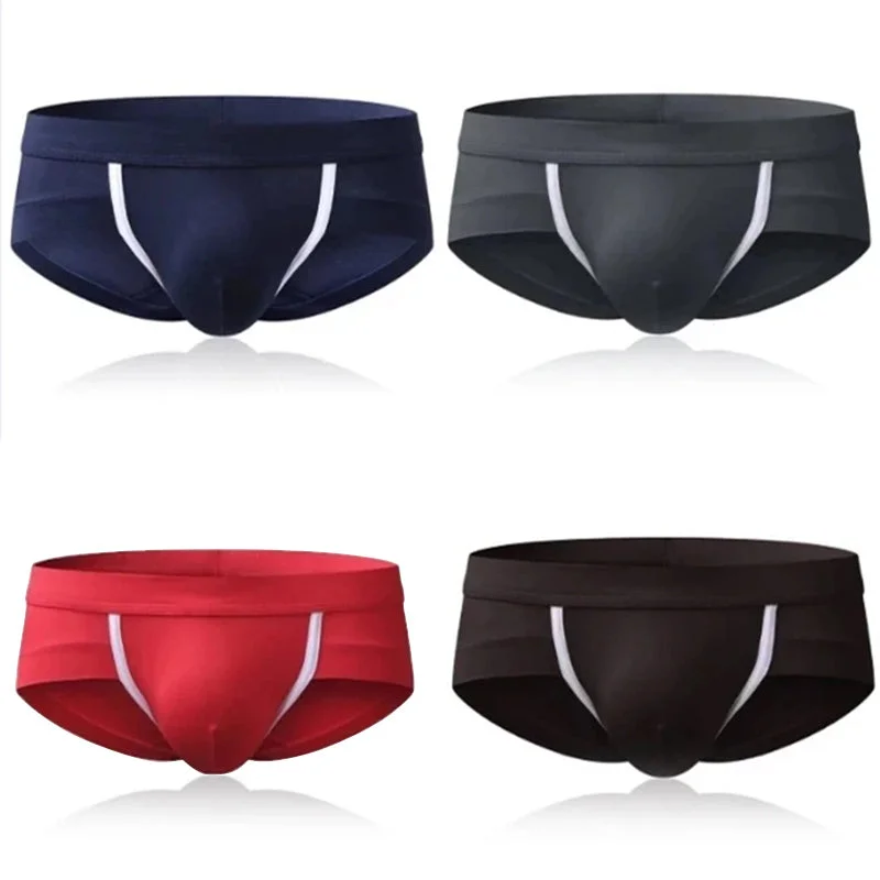 4 Pack Modal Breathable Underwear U Convex Pouch Briefs