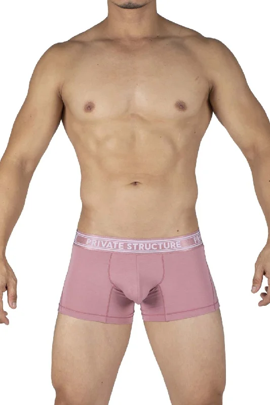 Private Structure PBUT4379 Bamboo Mid Waist Trunks Color Smoke Red