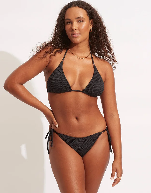 Sea Dive Tie Side Rio Bikini Pant - Black