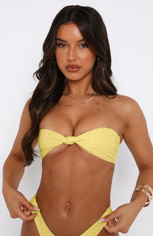 Sea Haze Bandeau Bikini Top Lemon