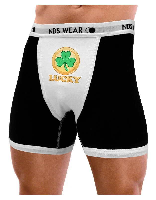 Shamrock Button - Lucky Mens Boxer Brief Underwear by TooLoud