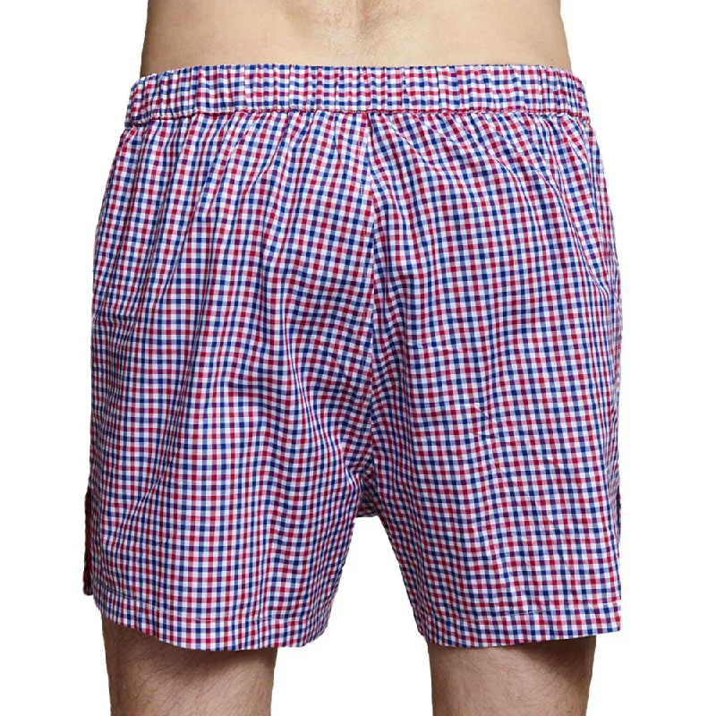 Slim-Fit Boxers Red/White/Blue Check