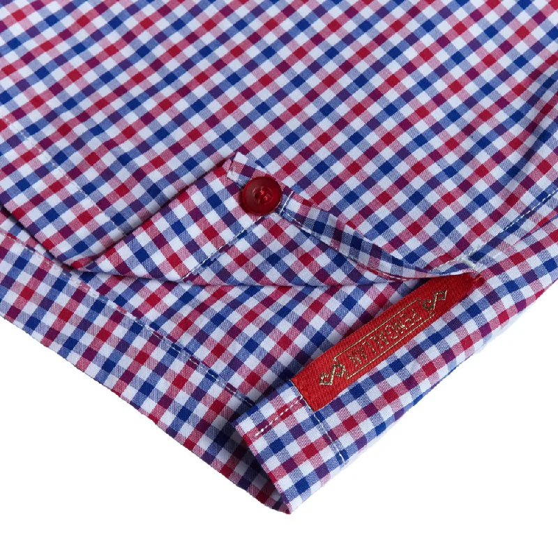 Slim-Fit Boxers Red/White/Blue Check