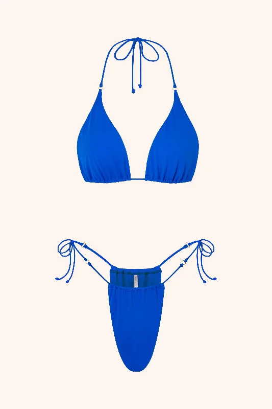 Side Tie Bikini Briefs Royal Blue