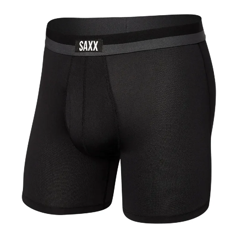 Sport Mesh Boxer Brief - Black