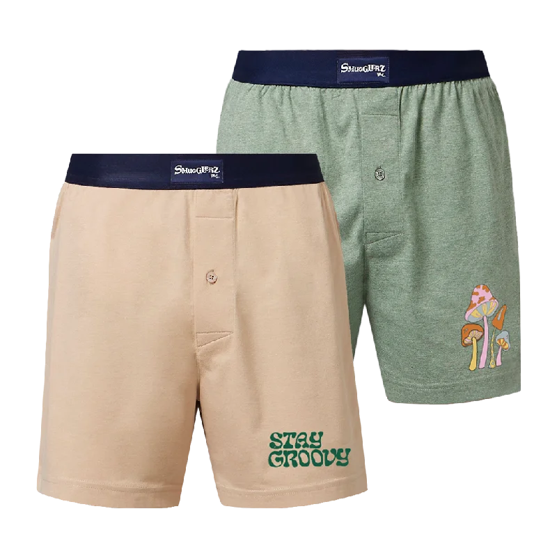 Stay Groovy Mens Boxer 2pc Pack