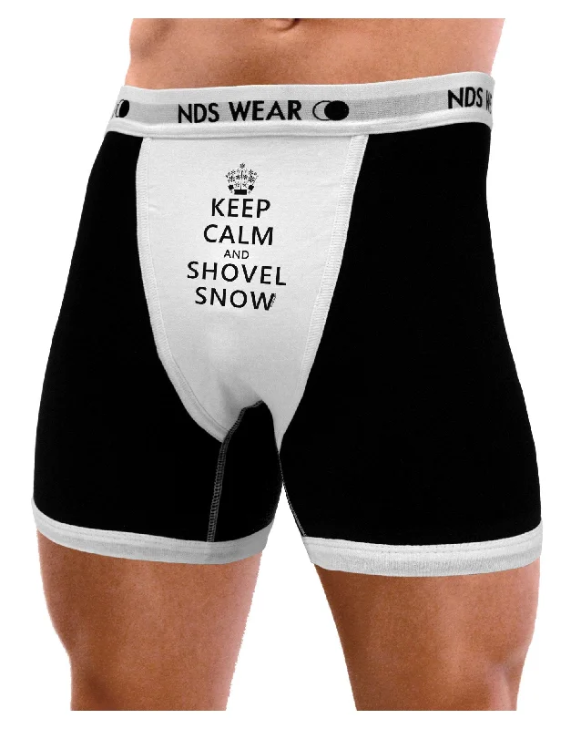 Keep Calm and Shovel Snow Mens Boxer Brief Underwear